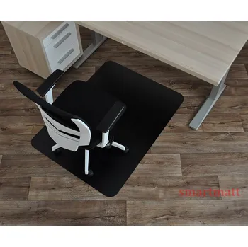 Podložka pod nábytek Černá podložka pod kolečkové židle 120x90cm, polykarbonát na hladké povrchy, obdélník