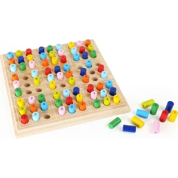 Dřevěná hračka Legler DD0028 Dřevěné sudoku barevné válečky