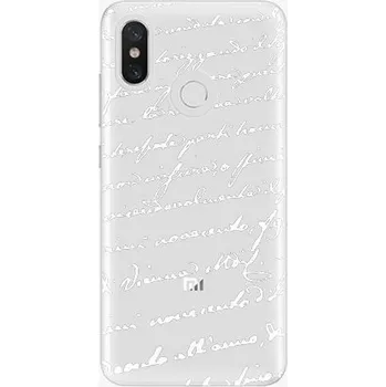 Pouzdro na mobilní telefon iSaprio Handwriting 01 White pro Xiaomi Mi 8