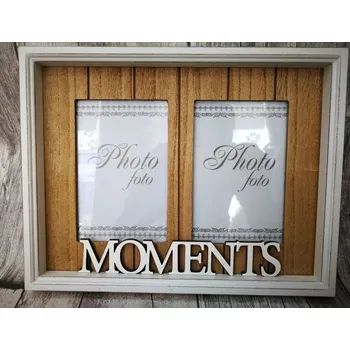 Party dekorace Dřevěný fotorámeček 29x22 cm - moments