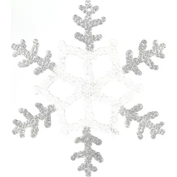 Vánoce Vločka stříbrná 30 cm