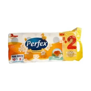 Toaletní papír Papír toaletní Perfex Deluxe s vůní broskve / 3-vrstvý 10 ks