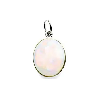 Přívěsek Zlatý přívěsek, přírodní welo opál, bílé zlato, 1,59 g