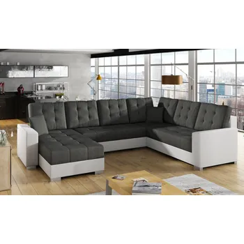 Sedací souprava Rozkládací sedací souprava EDITA šedá / bílá