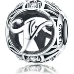 Elenys stříbrný přívěsek korálek písmeno V