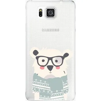 Pouzdro na mobilní telefon iSaprio Bear With Scarf pro Samsung Galaxy Alpha