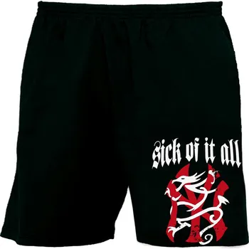 Pánské kraťasy bermudy, kraťasy Sick Of It All - logo