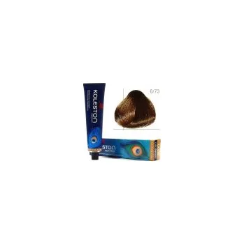 Barva na vlasy WELLA Koleston Permanentní barva Hnědozlatá tabákově hnědá 6-73