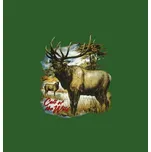 DIVJA Tričko (triko) potisk jeleni 1340 Velikost: L sv.zelené