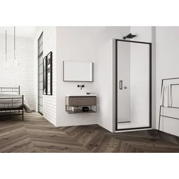 Sprchové dveře TLSP - jednokřídlé dveře 80 cm, profil černý TLSP0800607
