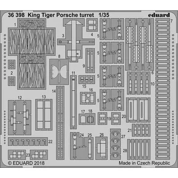 Plastikový model Eduard 1/35 King Tiger Porsche turret (MENG)