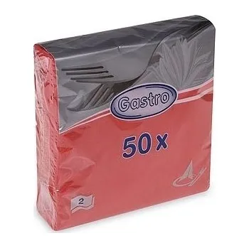 Papírový ubrousek Ubrousky papírové 33 x 33 cm, dvouvrstvé, 50 ks, červené