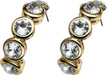 Náušnice s krystaly Swarovski Oliver Weber Tennis gold crystal