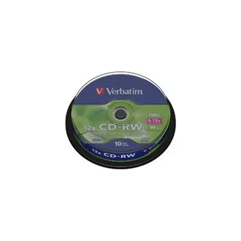 Ukládání dat VERBATIM CD-RW(10-Pack)Spindle/8x-12x/High Speed/DLP/700MB