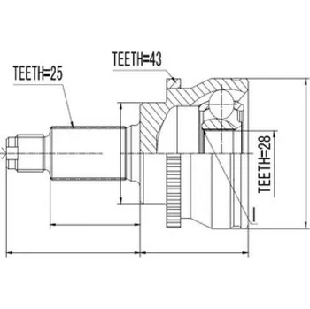Poloosa kola NTY Kloub poloosy SUZUKI IGNIS 1.3 05- SUBARU JUSTY 1.3 03-07