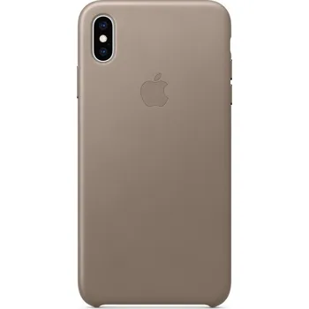 Pouzdro na mobilní telefon Apple Leather Case pro iPhone XS Max Taupe