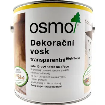 Olej na dřevo Dekorační vosk - transparentní odstíny 3143 koňak 0,125 l