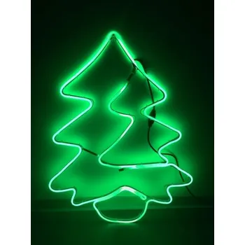 Vánoční dekorace Led Vánoční dekorativní osvětlení, Vánoční stromeček 66x58cm - zelená