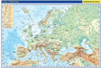 kniha Evropa školní fyzická nástěnná mapa 136 x 96 cm 1:5 mil.