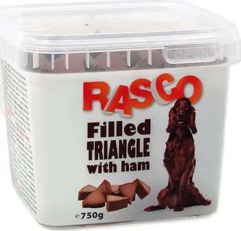 Pamlsek pro psa Rasco Dog plněné trojúhelníčky se šunkou 750 g