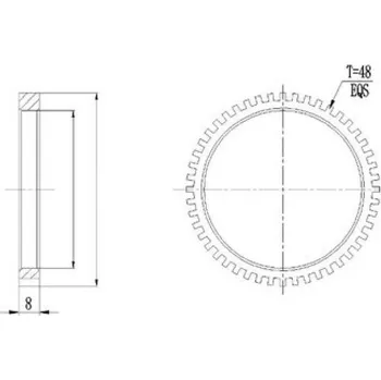 ABS NTY ABS Prstenec kroužek MITSUBISHI HYUNDAI /ABS 48T/