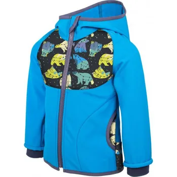 Unuo softshellová bunda s fleecem Souhvězdí medvěda tyrkysová