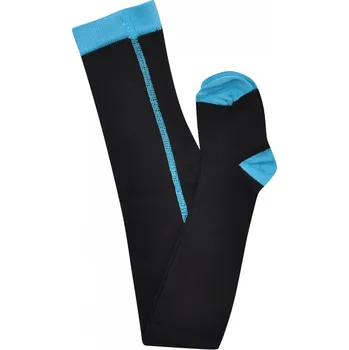 Dámské punčochy modro-černé bambusové punčošky Bomik