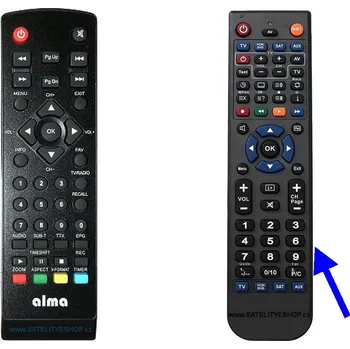 Alma 2650 T2 HD , 2550 dálkový ovladač náhradní