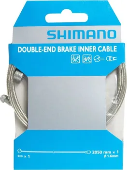 Lanko pro jízdní kolo Shimano Brzdové lanko silnice/MTB Y80098410 1,6 x 2050 mm 10 ks