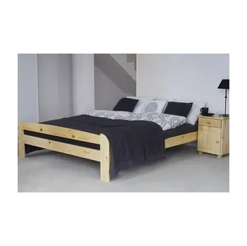 Postel ImportWorld Dřevěná postel Bořek 140x200 + rošt ZDARMA (Barva dřeva: Bílá)