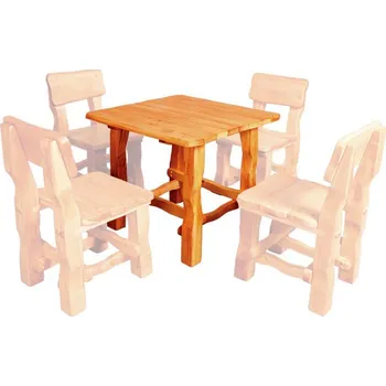 Postel ImportWorld Zahradní stůl Štefan v75 x š80 x h80 cm (Barva dřeva: Ořech)