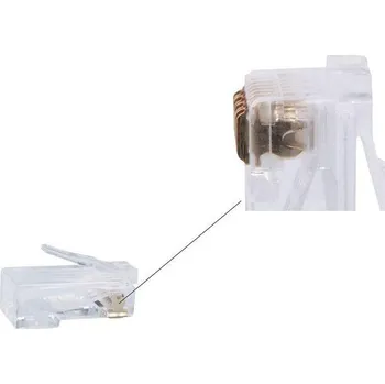 Síťový konektor GEMBIRD Modular plug 8P8C for CAT6, 100 pcs LC-8P8C-002/100