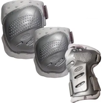 Sada chráničů Tempish Cool Max 3 stříbrná/červená sada XL