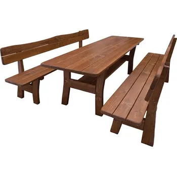 Postel ImportWorld Zahradní set smrk masiv Amanda (Barva dřeva: Ořech + lak)