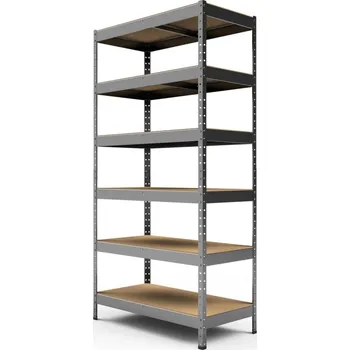 Dílenský regál ImportWorld Kovový regál Solid II 200x90x50 cm - 5 polic