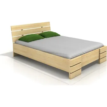 Nábytek ImportWorld Postel Elisabeth High 120x200 cm, borovice masiv (Barva dřeva: Přírodní, Rošt varianta: Lamelový rošt)