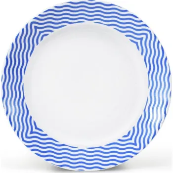 Talíř Leander Porcelánový talíř mělký, 26 cm, český porcelán, Leander, BeFree, modrá