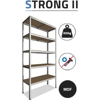 Dílenský regál ImportWorld Kovový regál Strong II. 180x90x45 cm - 5 polic
