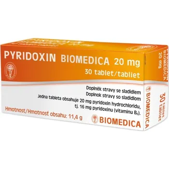 Lék na neurologické potíže Pyridoxin 20 mg 30 tbl.