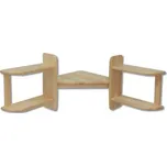 ImportWorld Rohová police Lindsey masiv v40 x š77 x h77 cm (Barva dřeva: Dub)