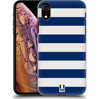 Pouzdro na mobilní telefon HEAD CASE plastový obal na mobil Apple Iphone XR vzor Barevné proužky MODRÁ A BÍLÁ NÁMOŘNÍK (Pouzdro plastové HEAD CASE na mobil Apple Iphone XR vzor Barevné proužky MODRÁ A BÍLÁ NÁMOŘNÍK)