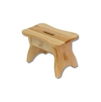 Stolička ImportWorld Stolička Malvin masiv v25 cm (Barva dřeva: Šedá)