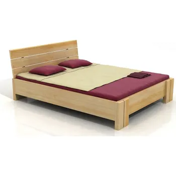 ImportWorld Postel Gertrud High 200x200 cm, borovice masiv (Barva dřeva: Přírodní, Rošt varianta: Lamelový rošt)
