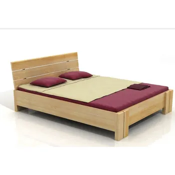 Postel ImportWorld Postel Gertrud High Long 180x220 cm, borovice masiv (Barva dřeva: Ořech, Rošt varianta: Lamelový rošt)