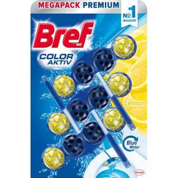 WC čistič Bref WC Blue Aktiv Lemon 3 x 50 g