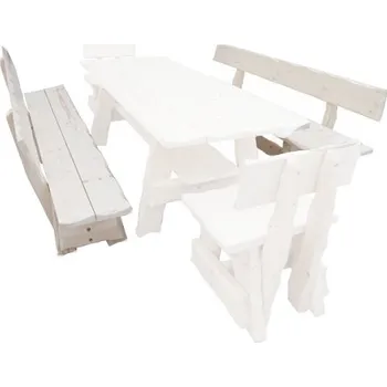 Postel ImportWorld Zahradní lavice smrk masiv Antonín (Barva dřeva: Ořech + lak)