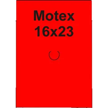 Samolepící etiketa Etikety cen. MOTEX 16x23 hranaté, 870 etiket/kotouček, červené