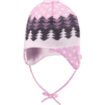 Čepice REIMA dívčí čepice s bambulkou Nietos růžová - 44/46 cm
