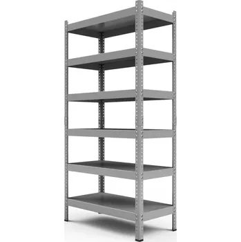 Dílenský regál ImportWorld Kovový regál Hard Metal 220x100x50 cm - 6 polic