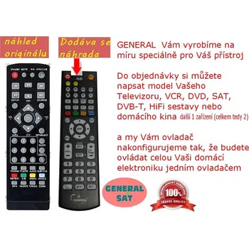 Dálkový ovladač SENCOR SDV8701T náhradní dálkový ovládač